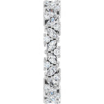 14K Gold Natural Diamond Cluster Eternity Band – 1 1/5 CTW, Marquise-Cut Diamonds - Picasso Gold & Diamond Jewelry
