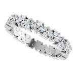14K Gold Natural Diamond Cluster Eternity Band – 1 1/5 CTW, Marquise-Cut Diamonds - Picasso Gold & Diamond Jewelry
