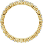 14K Gold Natural Diamond Cluster Eternity Band – 1 1/5 CTW, Marquise-Cut Diamonds - Picasso Gold & Diamond Jewelry