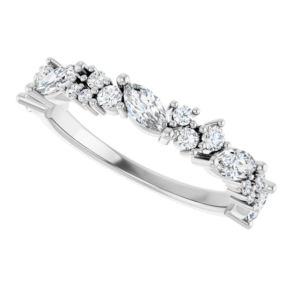 14K Gold Diamond Anniversary Band – 1 CTW Lab-Grown or 7/8 CTW Natural Diamonds, Marquise-Cut - Picasso Gold & Diamond Jewelry