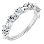 14K Gold Diamond Anniversary Band – 1 CTW Lab-Grown or 7/8 CTW Natural Diamonds, Marquise-Cut - Picasso Gold & Diamond Jewelry