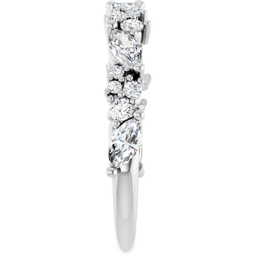 14K Gold Diamond Anniversary Band – 1 CTW Lab-Grown or 7/8 CTW Natural Diamonds, Marquise-Cut - Picasso Gold & Diamond Jewelry