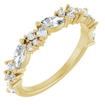 14K Gold Diamond Anniversary Band – 1 CTW Lab-Grown or 7/8 CTW Natural Diamonds, Marquise-Cut - Picasso Gold & Diamond Jewelry
