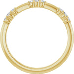 14K Yellow Gold Lab-Grown Diamond Stackable Ring – 1/8 CT - Picasso Gold & Diamond Jewelry