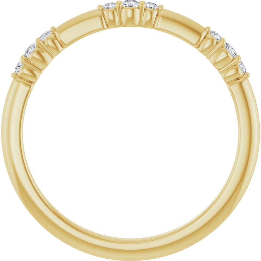 14K Yellow Gold Lab-Grown Diamond Stackable Ring – 1/8 CT - Picasso Gold & Diamond Jewelry