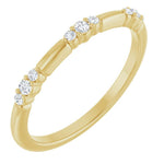 14K Yellow Gold Lab-Grown Diamond Stackable Ring – 1/8 CT - Picasso Gold & Diamond Jewelry