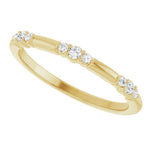 14K Yellow Gold Lab-Grown Diamond Stackable Ring – 1/8 CT - Picasso Gold & Diamond Jewelry