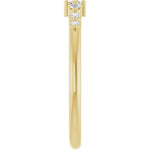 14K Yellow Gold 1/8 CTW Natural Diamond Stackable Ring | Round Cut - Picasso Gold & Diamond Jewelry