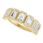 10K Yellow Gold 2 1/3 CTW Lab-Grown Diamond Anniversary Band | Emerald Cut, VS Clarity - Picasso Gold & Diamond Jewelry