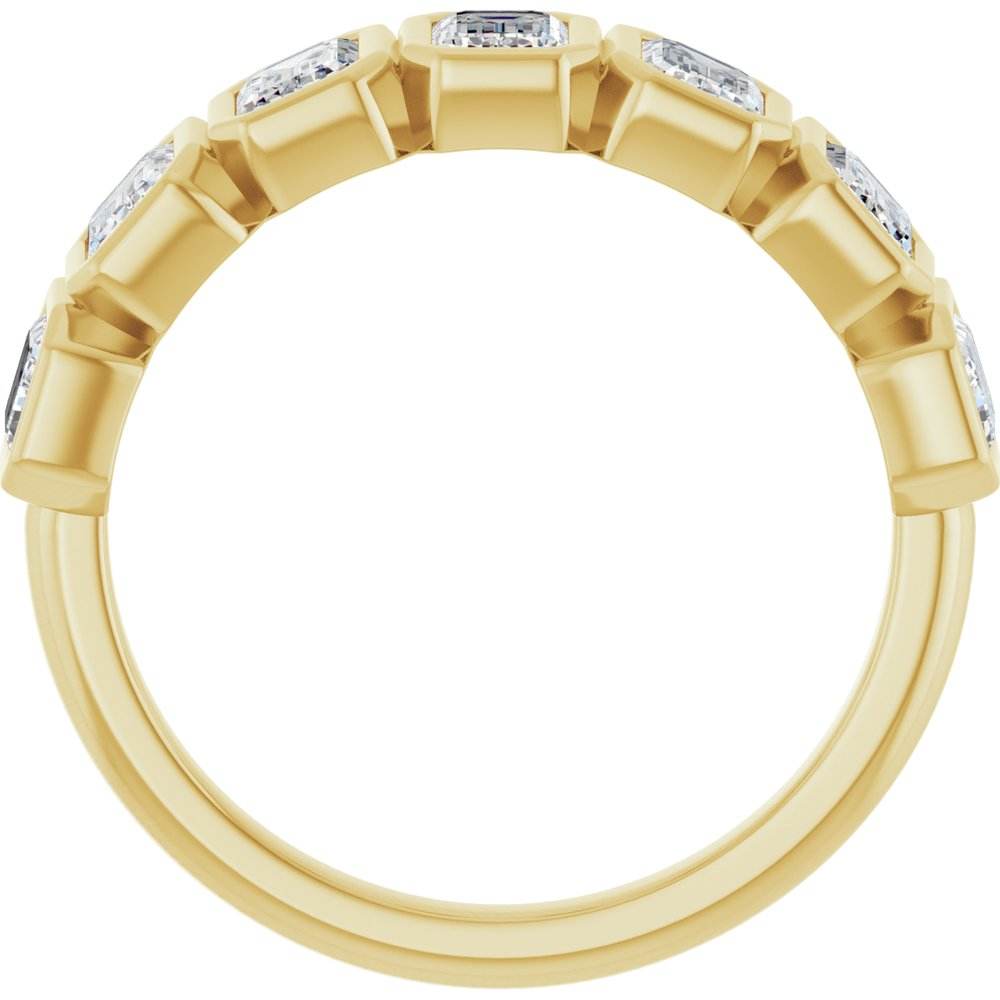 10K Yellow Gold 2 1/3 CTW Lab-Grown Diamond Anniversary Band | Emerald Cut, VS Clarity - Picasso Gold & Diamond Jewelry