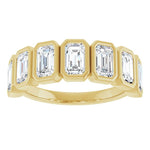 10K Yellow Gold 2 1/3 CTW Lab-Grown Diamond Anniversary Band | Emerald Cut, VS Clarity - Picasso Gold & Diamond Jewelry