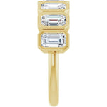 10K Yellow Gold 2 1/3 CTW Lab-Grown Diamond Anniversary Band | Emerald Cut, VS Clarity - Picasso Gold & Diamond Jewelry