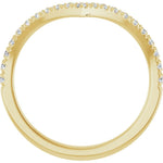 14K Yellow Gold 1/4 CTW Lab-Grown Diamond Contour Band - Picasso Gold & Diamond Jewelry