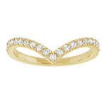 14K Yellow Gold 1/4 CTW Lab-Grown Diamond Contour Band - Picasso Gold & Diamond Jewelry