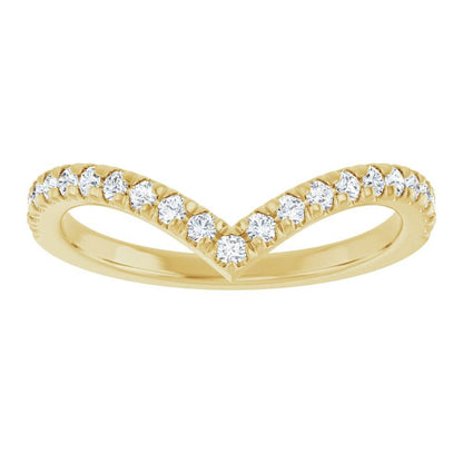14K Yellow Gold 1/4 CTW Lab-Grown Diamond Contour Band - Picasso Gold & Diamond Jewelry