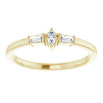 14K Yellow Gold 1/6 CTW Natural Diamond Semi-Set Stackable Ring - Elegant Brilliance for Effortless Stacking - Picasso Gold & Diamond Jewelry