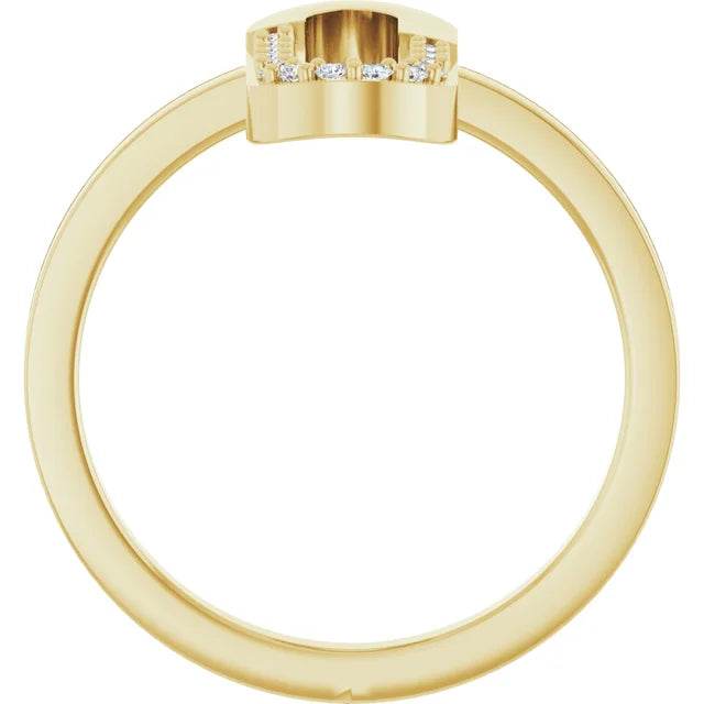 14K Yellow 1/10 CTW Natural Diamond Paperclip-Style Ring - Picasso Gold & Diamond Jewelry