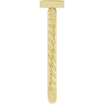 14K Yellow .03 CTW Natural Diamond Rope Ring - Picasso Gold & Diamond Jewelry