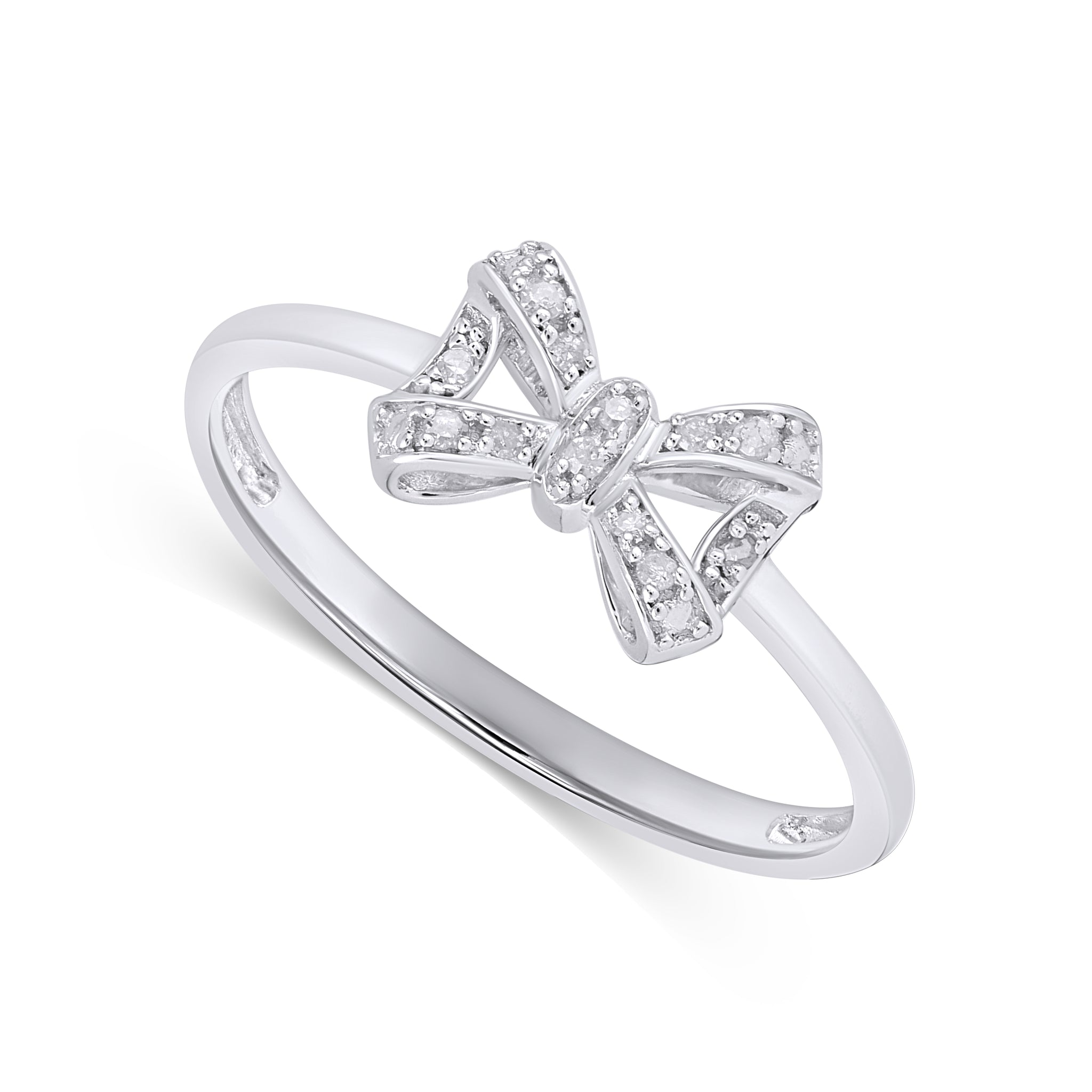 925 SS  0.05CT D-LADIES RING
