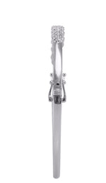 14 Karat White Gold 1.00 Carat Diamonds Flower Prong Bangle - Picasso Gold & Diamond Jewelry