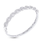 14 Karat White Gold 1.42 Carat Diamonds Fashion Micro Prong Endless Luster Bangle-1325823-WG - Picasso Gold & Diamond Jewelry