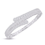 14 Karat White Gold 3.91 Carat Diamonds Fancy Bangle-1325828-WG - Picasso Gold & Diamond Jewelry