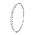 10 Karat White Gold 2.75 Carat Diamonds Flower Bangle-1325829-WG - Picasso Gold & Diamond Jewelry
