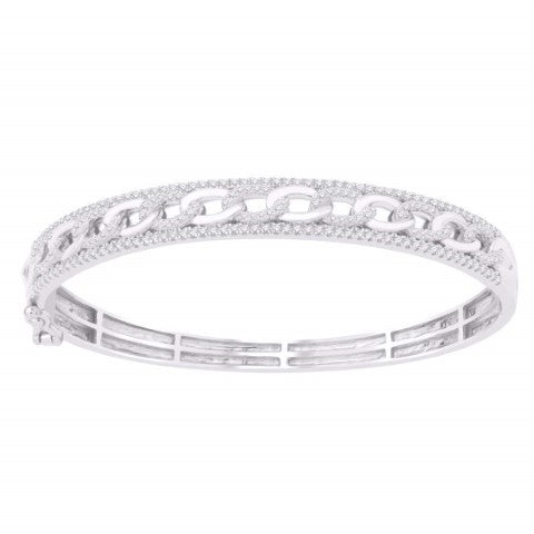 14 Karat White Gold 1.04 Carat Diamonds Fashion Bangle-1332164-WG - Picasso Gold & Diamond Jewelry