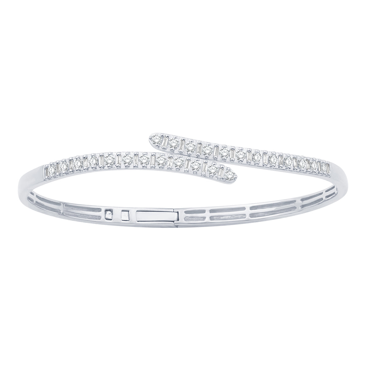 10 Karat White Gold 1.00 Carat Diamonds Fashion Bangle-1332206-wg - Picasso Gold & Diamond Jewelry
