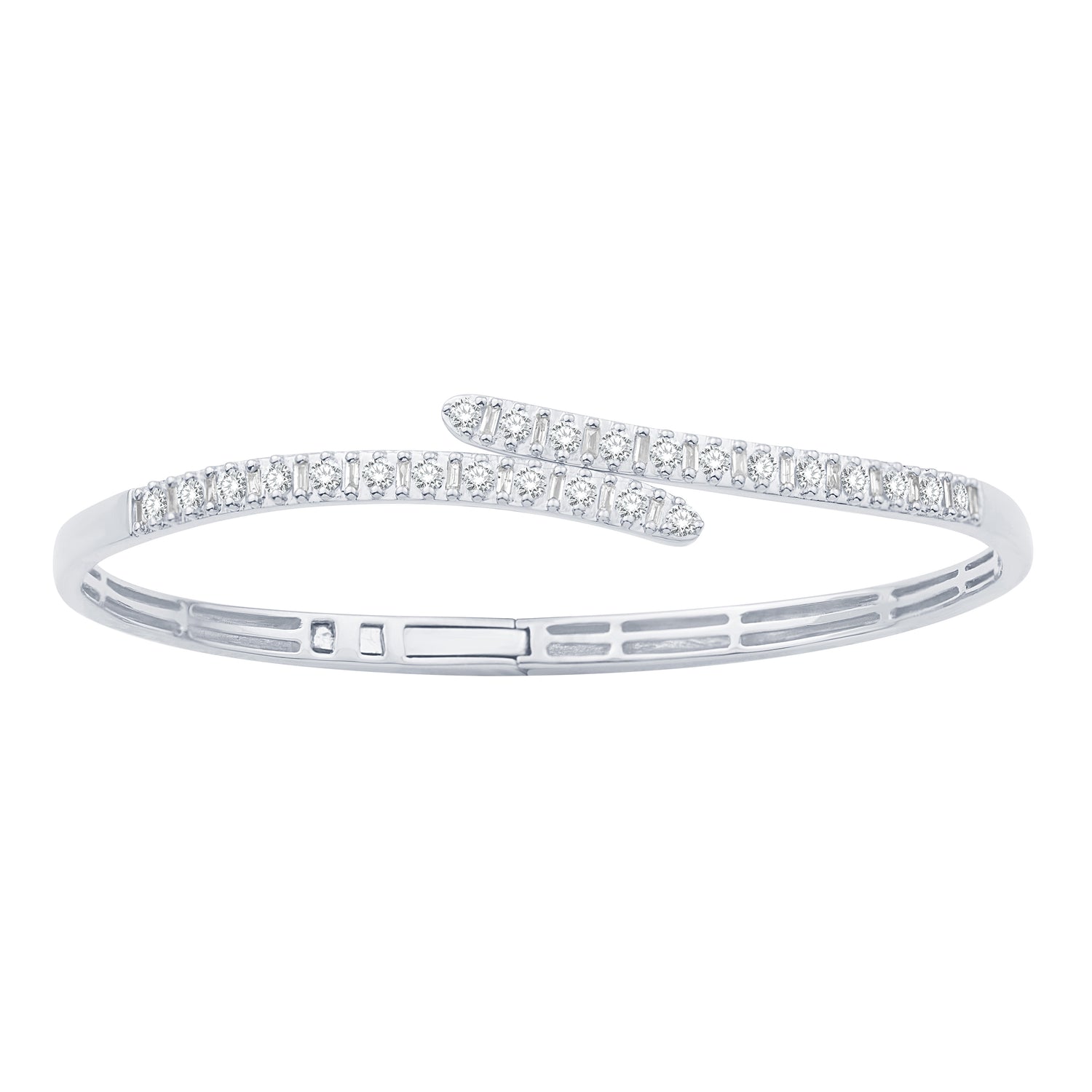 10 Karat White Gold 1.00 Carat Diamonds Fashion Bangle-1332206-wg - Picasso Gold & Diamond Jewelry