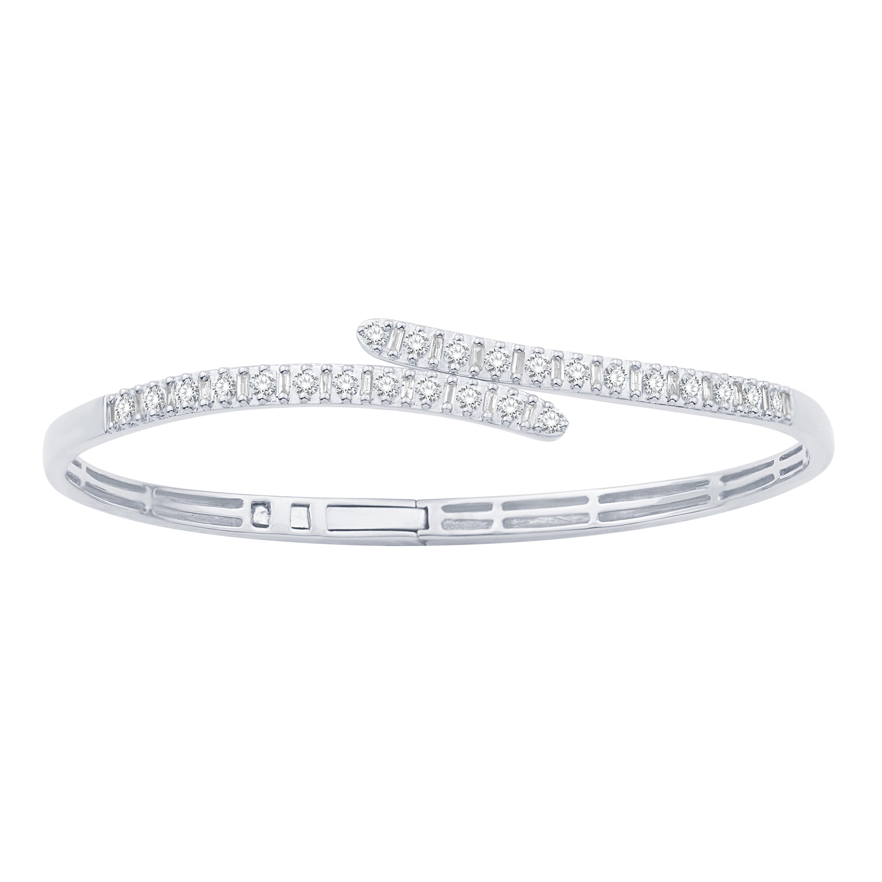 10 Karat White Gold 1.00 Carat Diamonds Fashion Bangle-1332206-wg - Picasso Gold & Diamond Jewelry