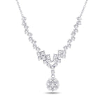 10 Karat White Gold 1.00 Carat Diamonds Flower Endless Necklace - Picasso Gold & Diamond Jewelry