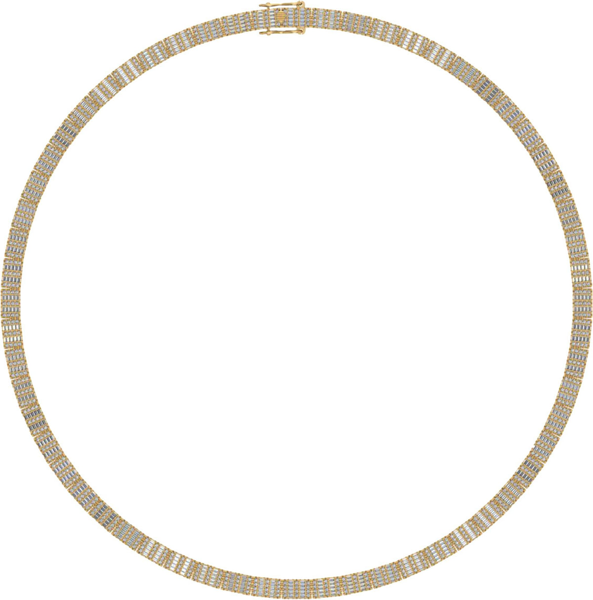 10KT Yellow Gold 11.93 Carat Baguette Necklace - Picasso Gold & Diamond Jewelry