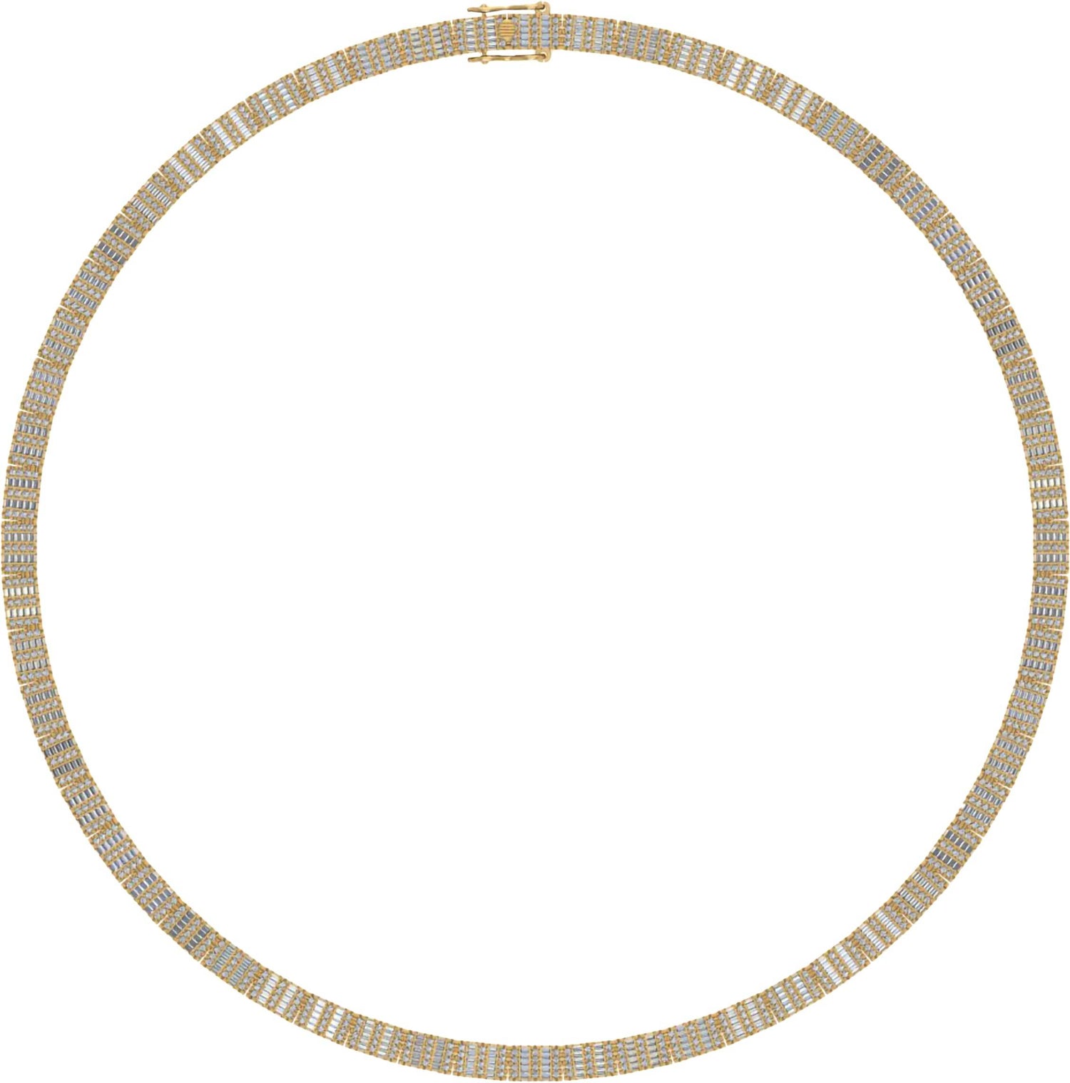 10KT Yellow Gold 11.93 Carat Baguette Necklace - Picasso Gold & Diamond Jewelry