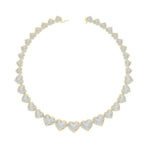 10KT Two-Tone (White and Yellow) Gold 10.35 Carat Heart Necklace - Picasso Gold & Diamond Jewelry