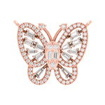 10 Karat Rose Gold 0.42 Carat Diamonds Butterfly Necklace - Picasso Gold & Diamond Jewelry