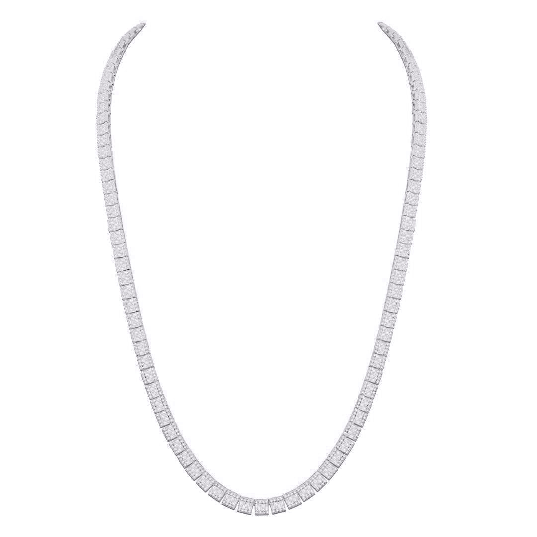 10 Karat White Gold 10.62 Carat Diamonds Fashion Chain - Picasso Gold & Diamond Jewelry