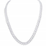 10 Karat White Gold 16.00 Carat Diamonds Cuban Link Chain - Picasso Gold & Diamond Jewelry