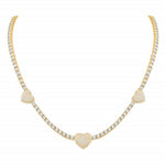 10 Karat Yellow Gold 3.02 Carat Diamonds Heart Necklace - Picasso Gold & Diamond Jewelry
