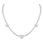 10 Karat White Gold 3.00 Carat Diamonds Heart Necklace - Picasso Gold & Diamond Jewelry
