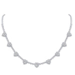 10 Karat White Gold 3.43 Carat Diamonds Heart Necklace - Picasso Gold & Diamond Jewelry