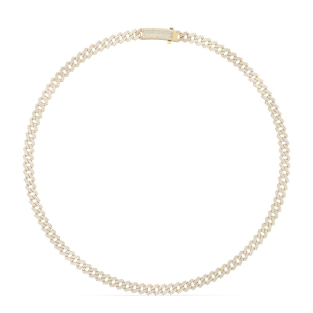 10 Karat Yellow Gold 10.00 Carat Diamonds Cuban Link Chain - Picasso Gold & Diamond Jewelry