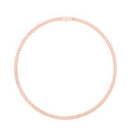 10 Karat Rose Gold 2.97 Carat Diamonds Cuban link Chain (17 Inch) (6 MM) - Picasso Gold & Diamond Jewelry
