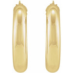 14K Gold 30mm Tube Hoop Earrings - Picasso Gold & Diamond Jewelry