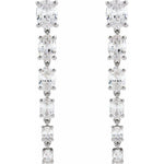 14K White Gold 3 1/4 CTW Lab-Grown Diamond Earrings – Polished Finish - Picasso Gold & Diamond Jewelry