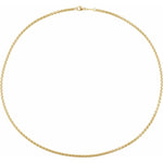 14K Yellow 2.6 mm Rounded Box 20" Chain
