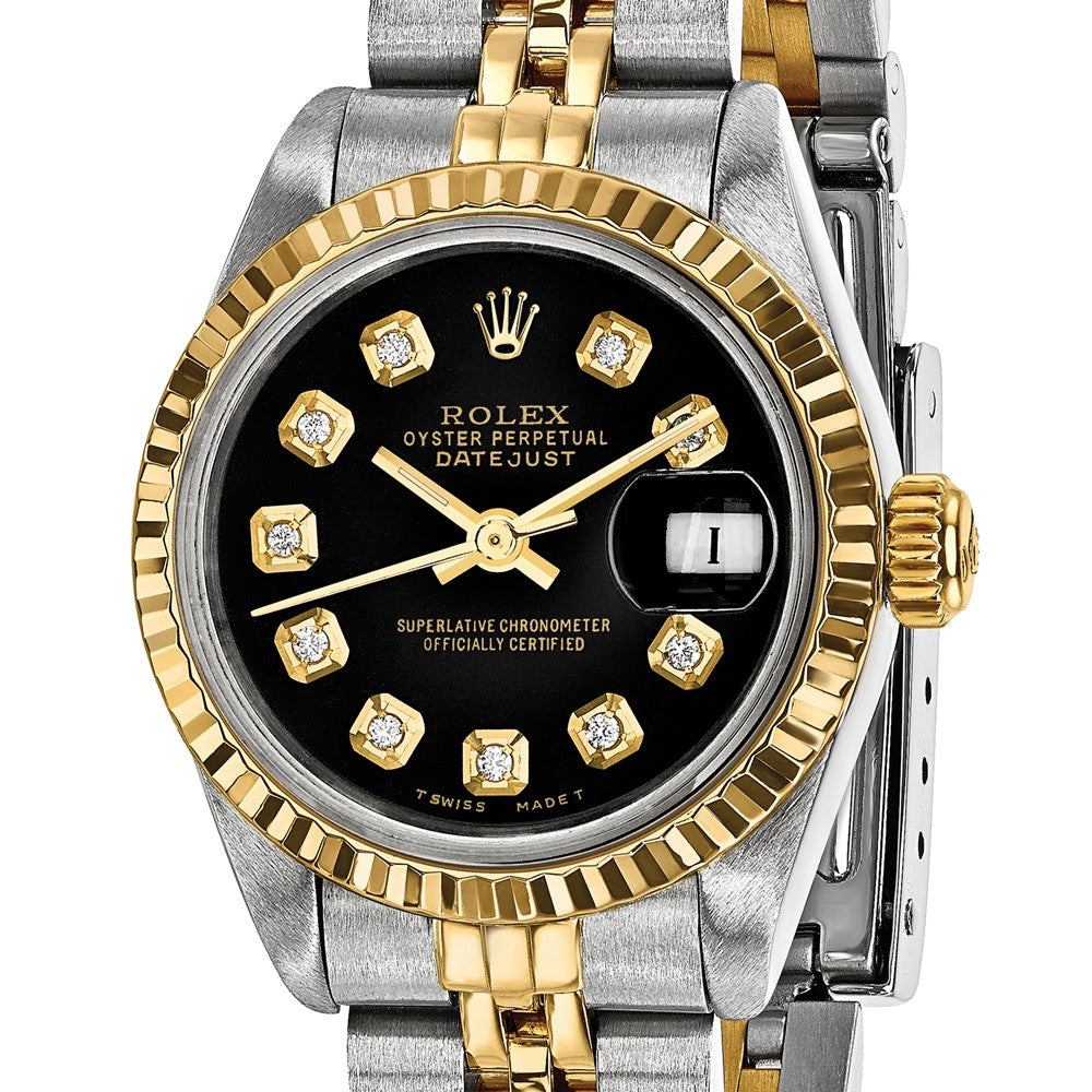 Pre-Owned Rolex Datejust 26mm Black Dial Luxury Watch - View 5
