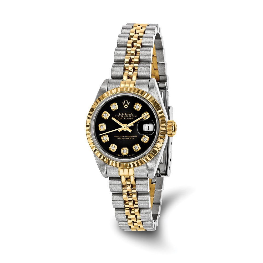 Pre-Owned Rolex Datejust 26mm Black Dial Luxury Watch