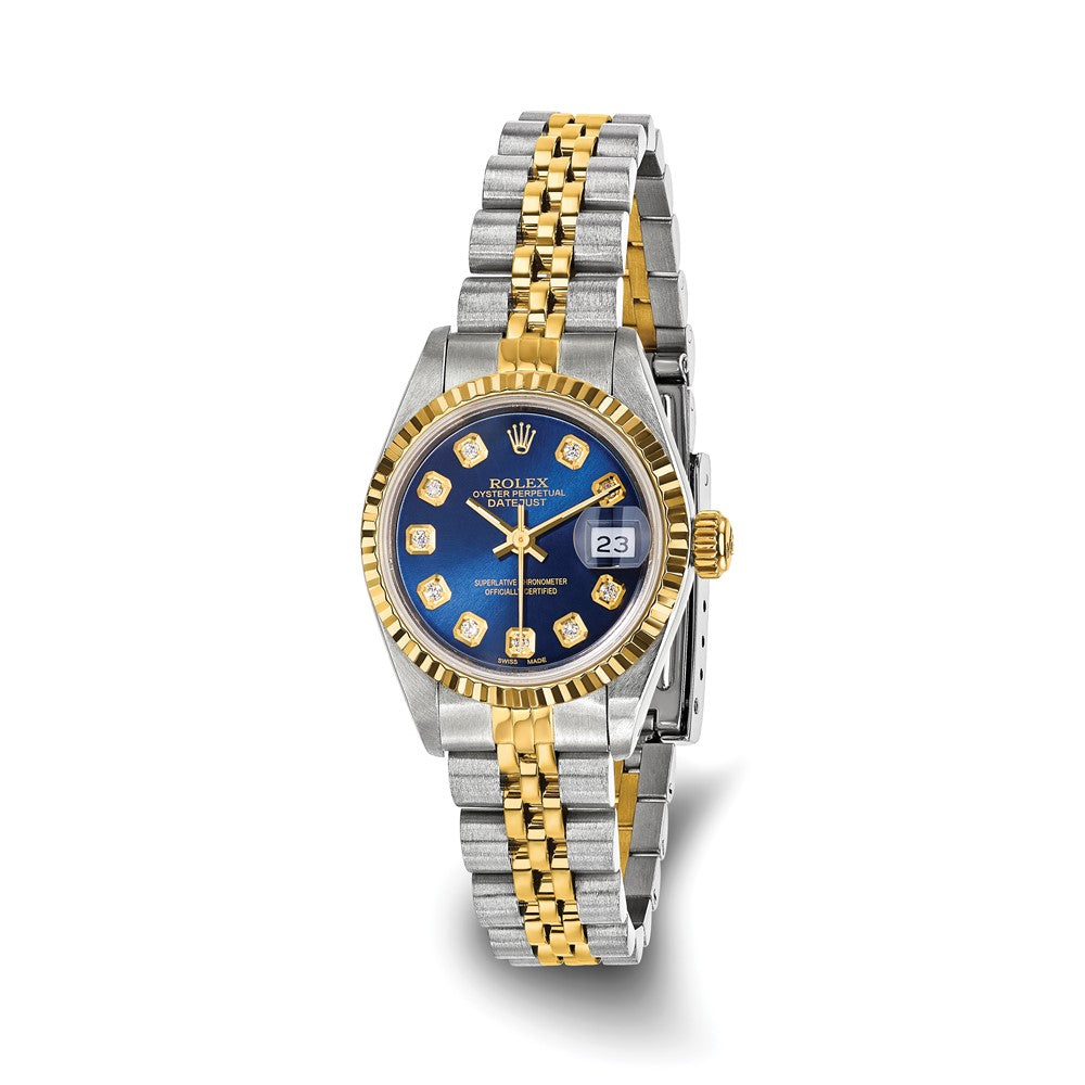 Pre-Owned Rolex Datejust 26mm Blue Dial Luxury Watch