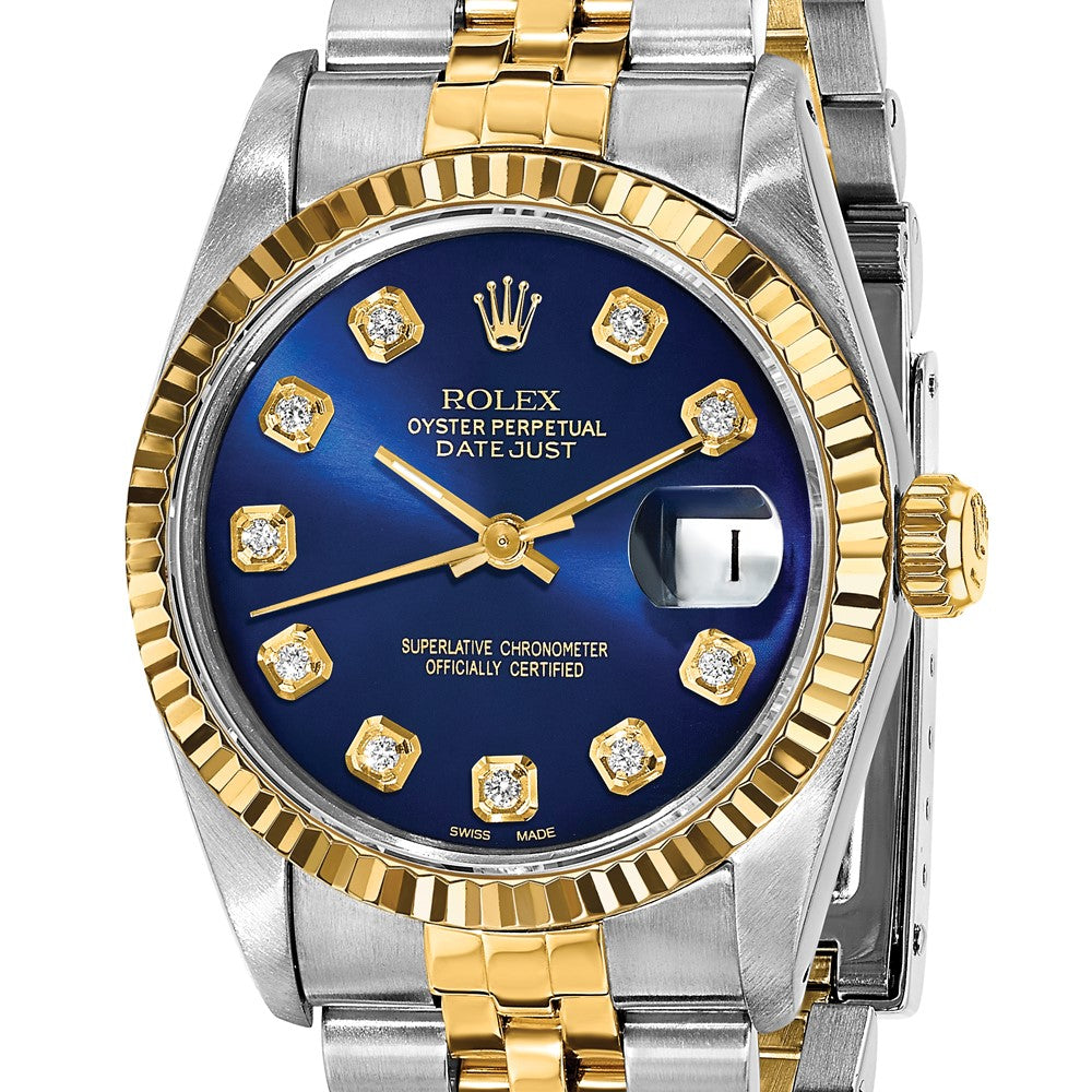 Pre-Owned Rolex Datejust 31mm Blue Dial Luxury Watch - View 5